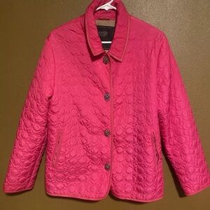 Coach Jacket Pink Quilted
Signature "C" Logo Leather Trim
Size Large